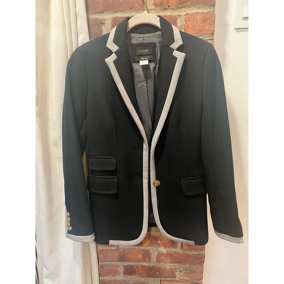 Womens J.Crew Preppy HackingWool Blazer Size 2 Business Casual Officewear - Picture 3 of 8